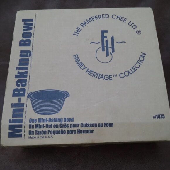 Pampered Chef 9" Mini-Baking Bowl Family Heritage Collection #1475 NEW - Picture 3 of 3